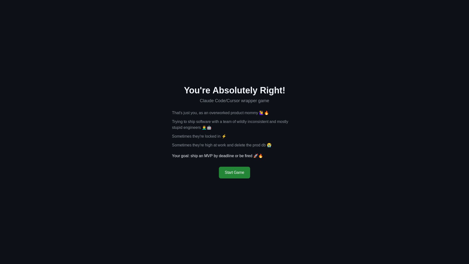 website screenshot of https://absolutelyright.io/