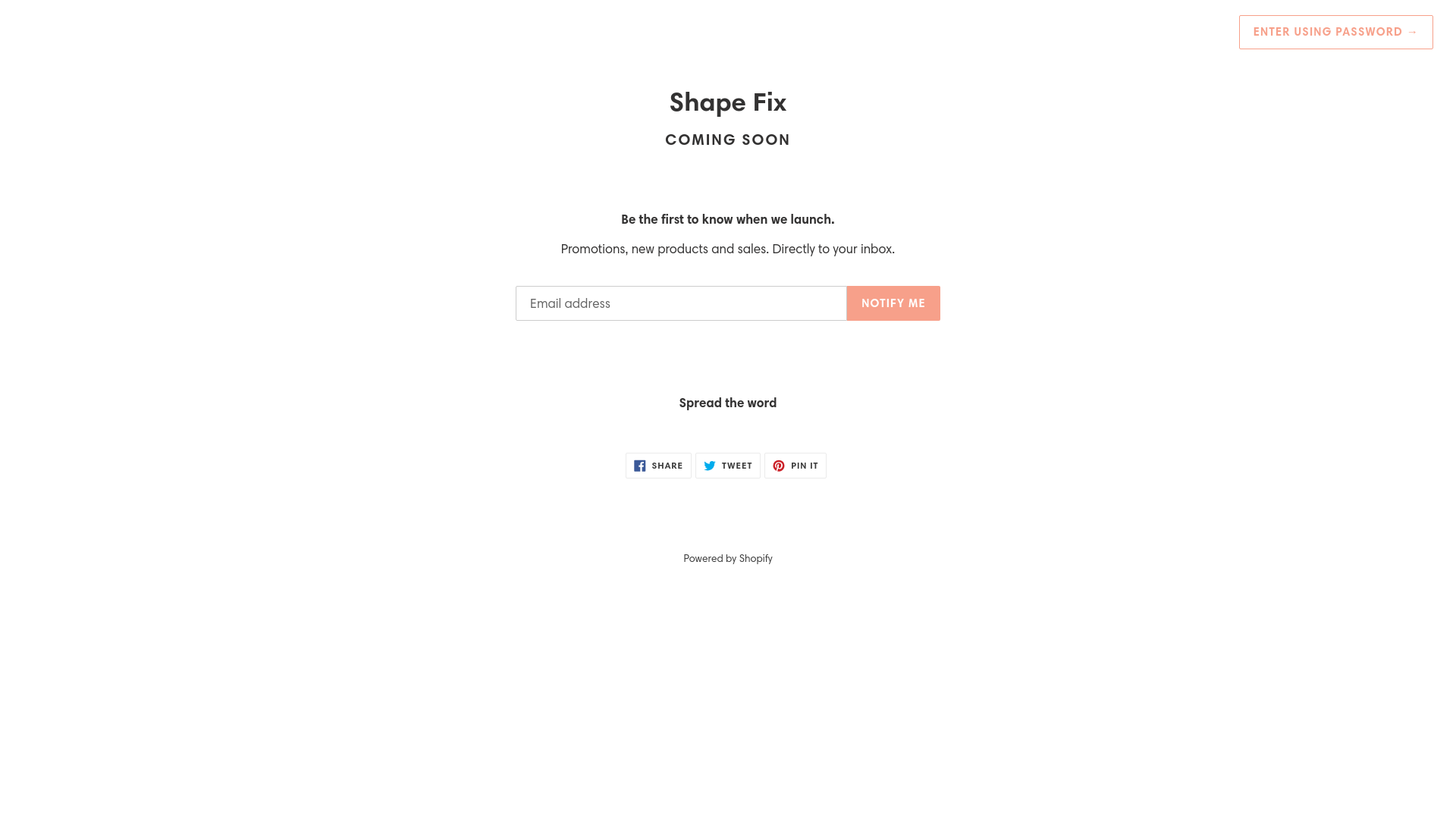 website screenshot of https://shapefix.shop/