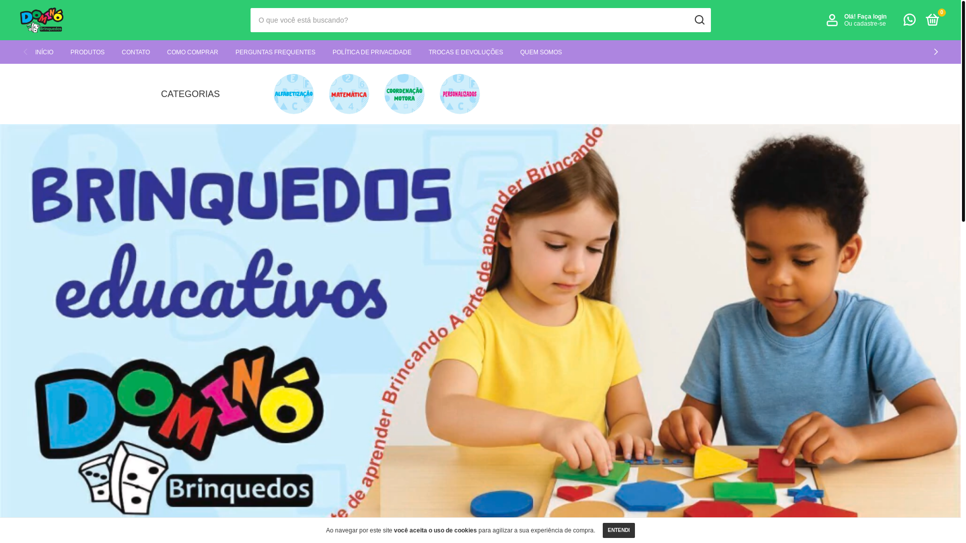 website screenshot of https://dominobrinquedos.com/