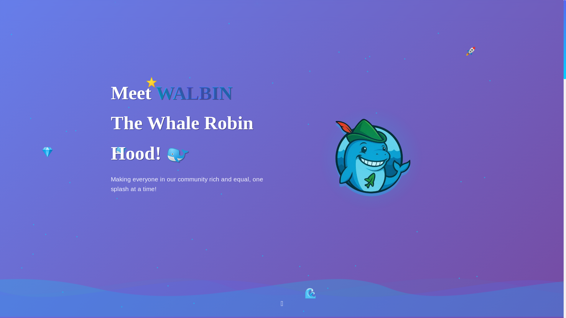 website screenshot of https://walbinsolana.io/