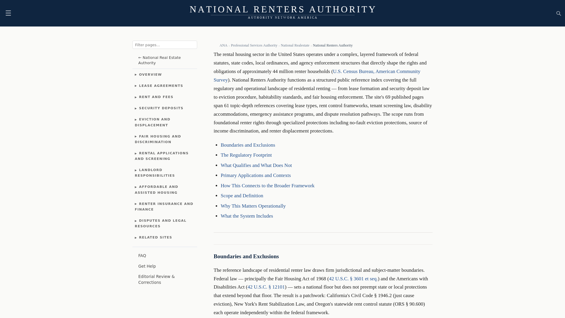 website screenshot of https://nationalrentersauthority.com