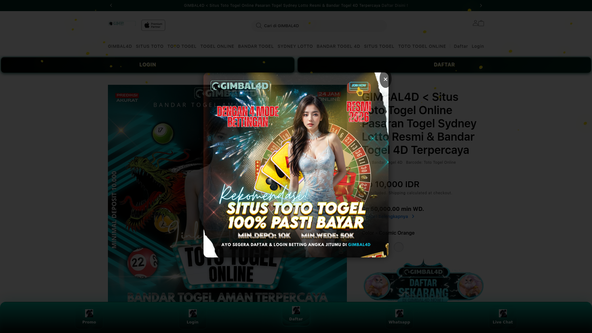 website screenshot of https://gimbaljaya.pages.dev/