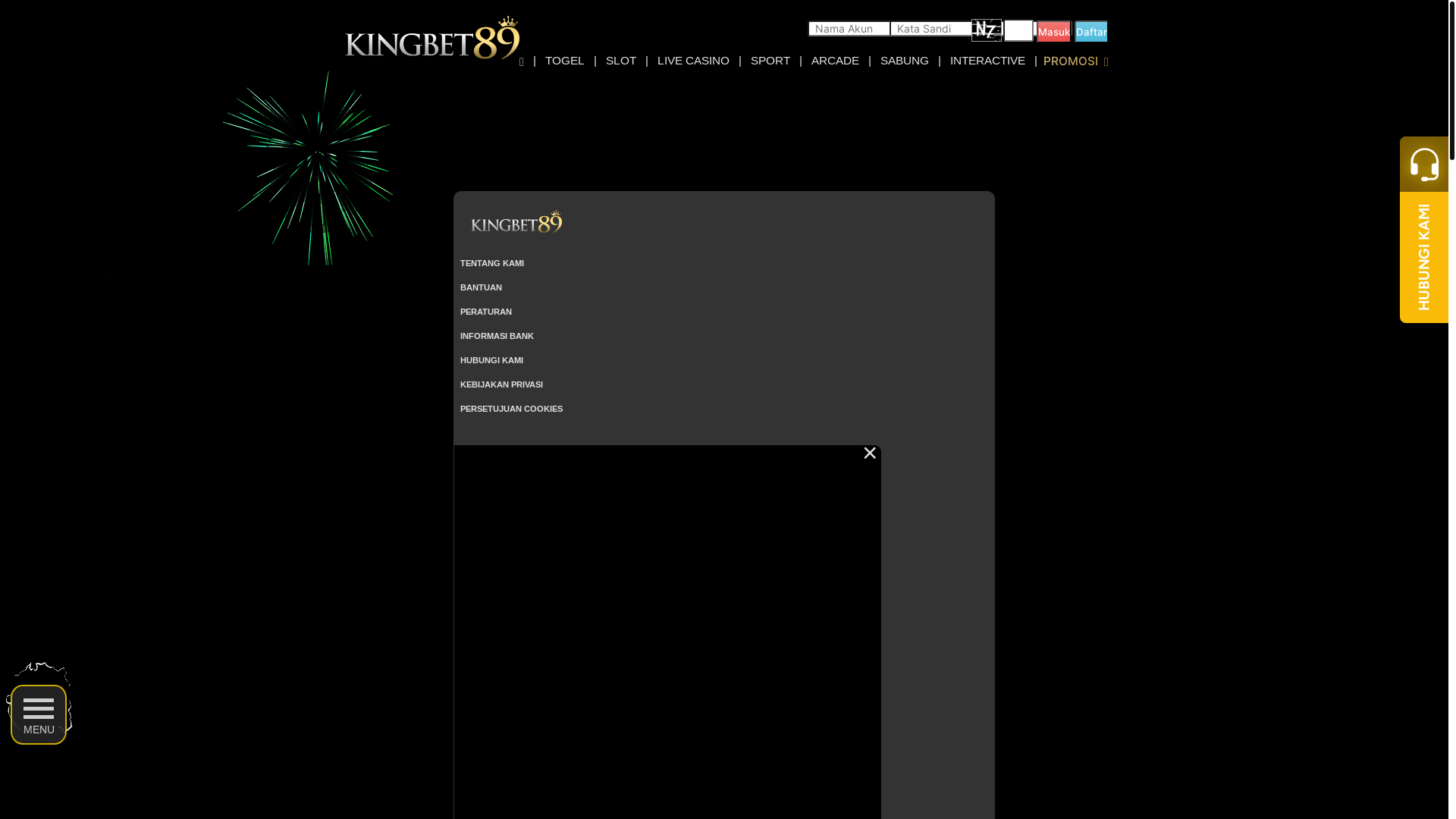 website screenshot of https://kingbet89rajaslot.top/