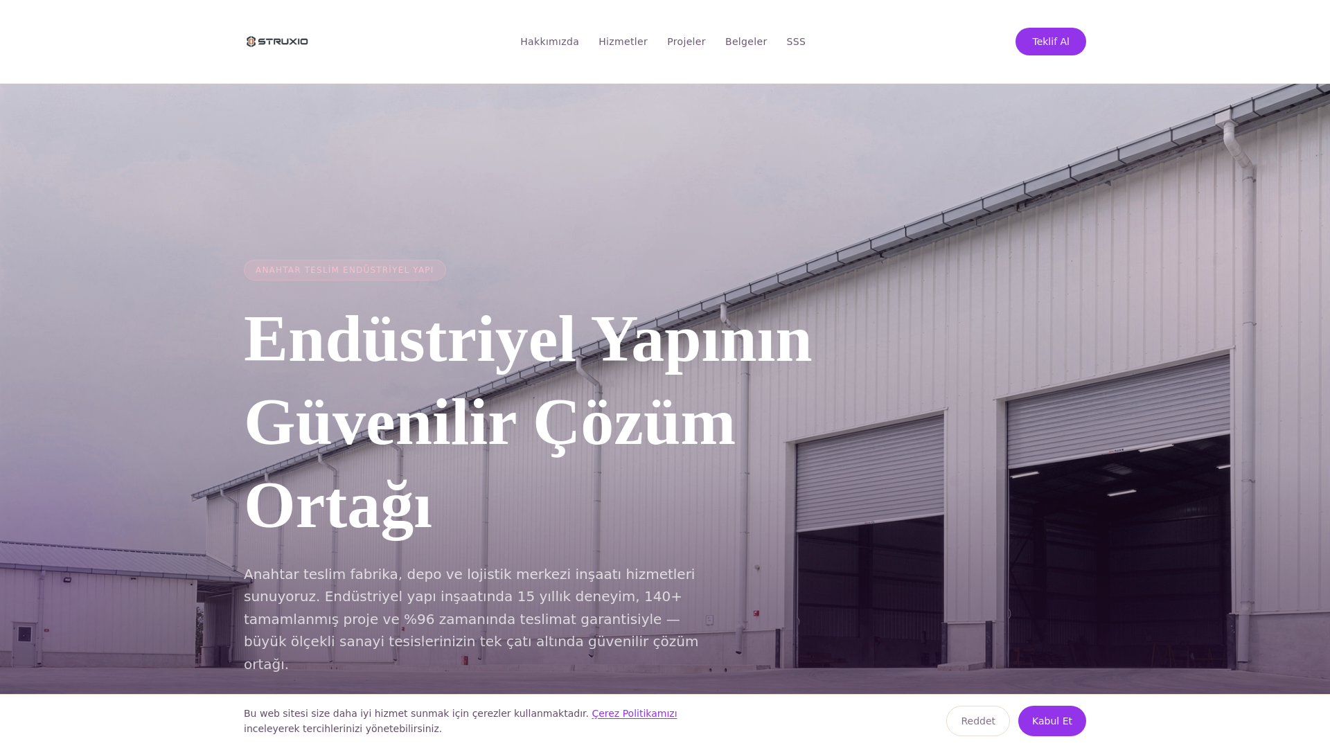 website screenshot of https://struxio.pro