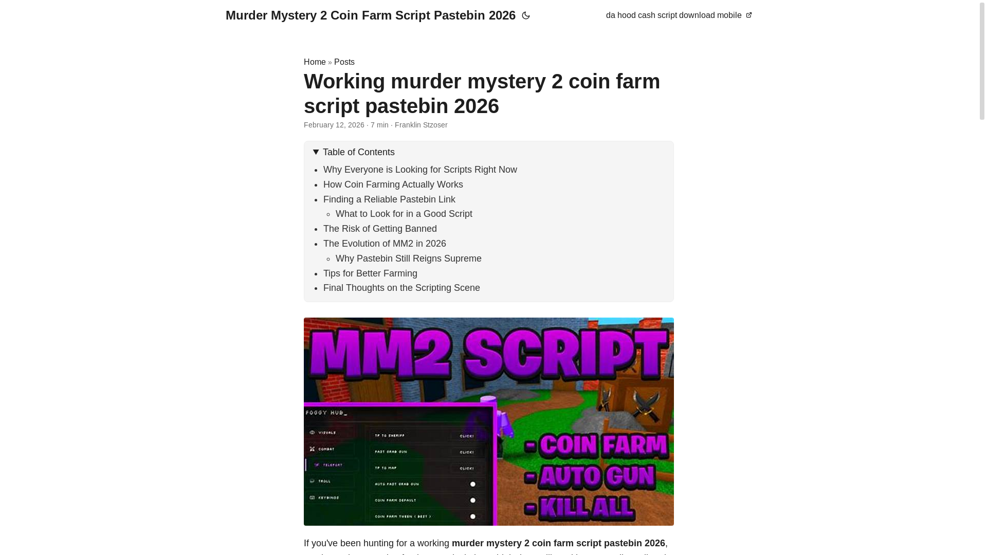 website screenshot of https://murder-mystery-2-coin-farm-script-pastebin-2026.pages.dev/