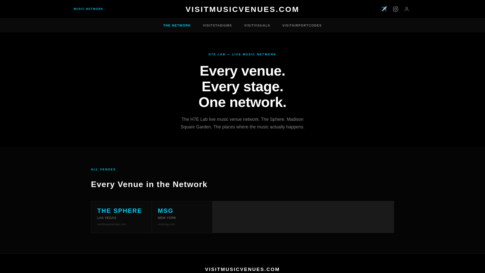 website screenshot of https://visitmusicvenues.com/