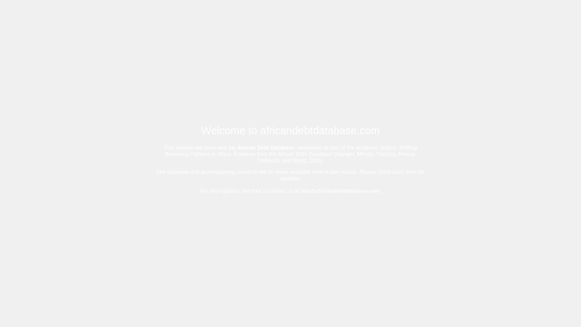 website screenshot of https://africandebtdatabase.com/
