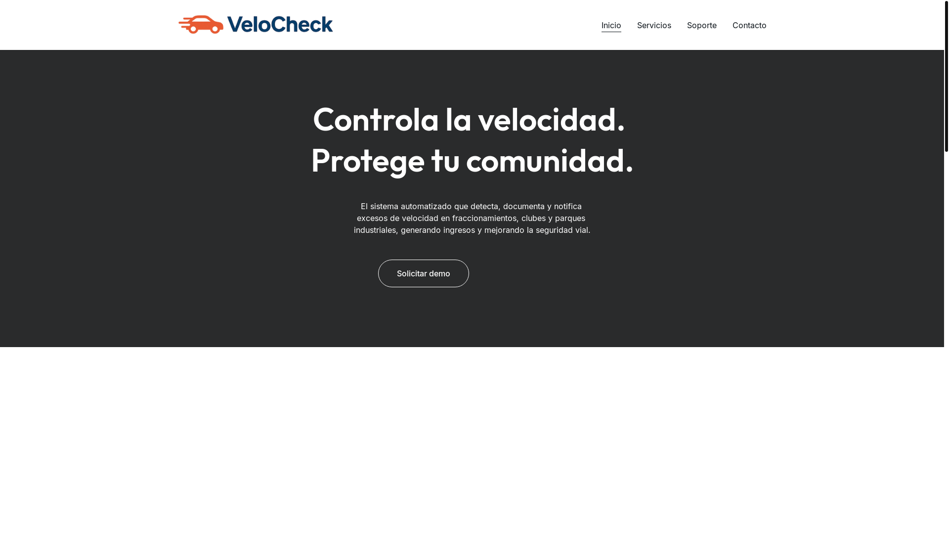 website screenshot of https://velocheck.mx/