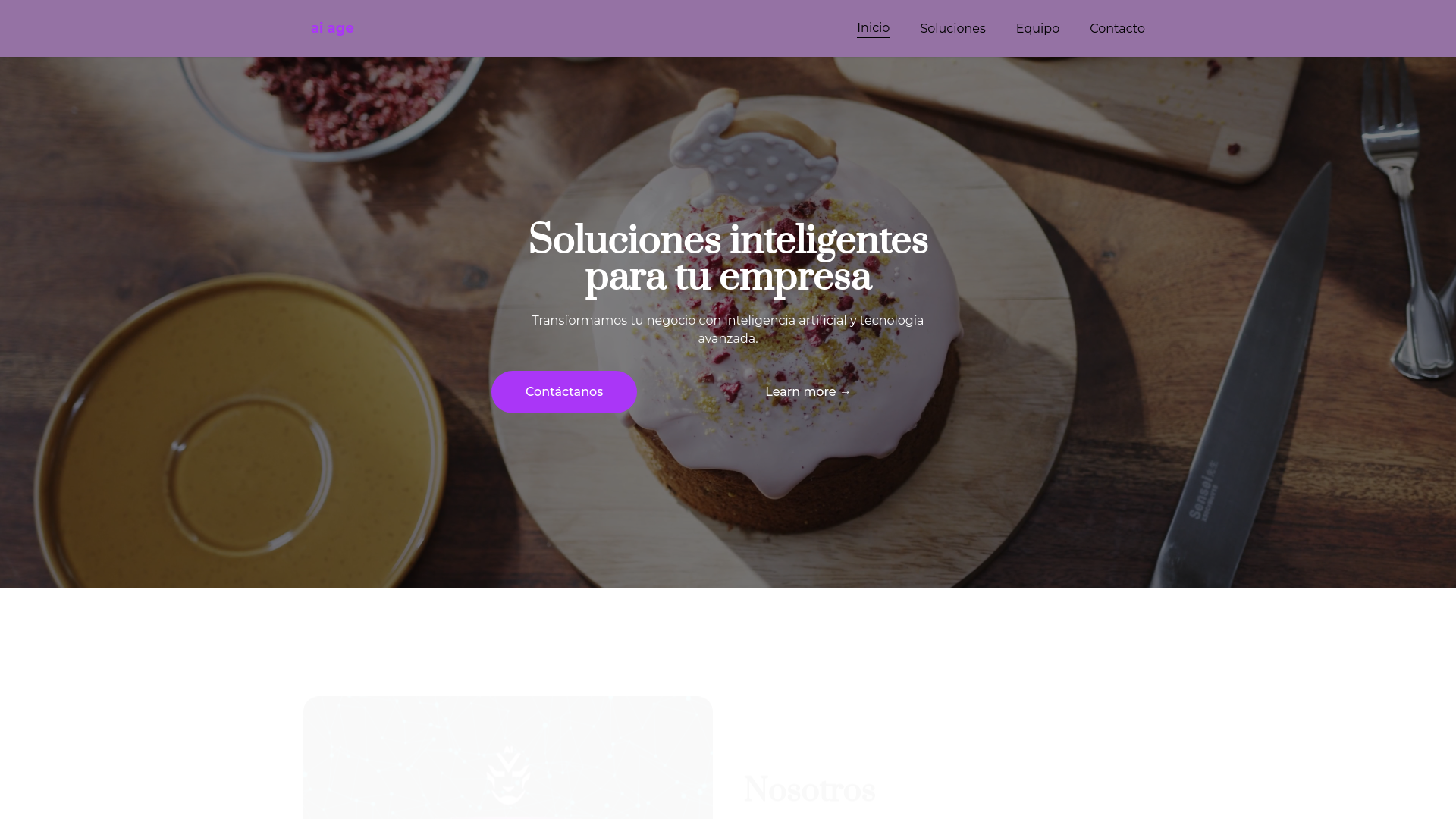 website screenshot of https://aiagesolutions.com