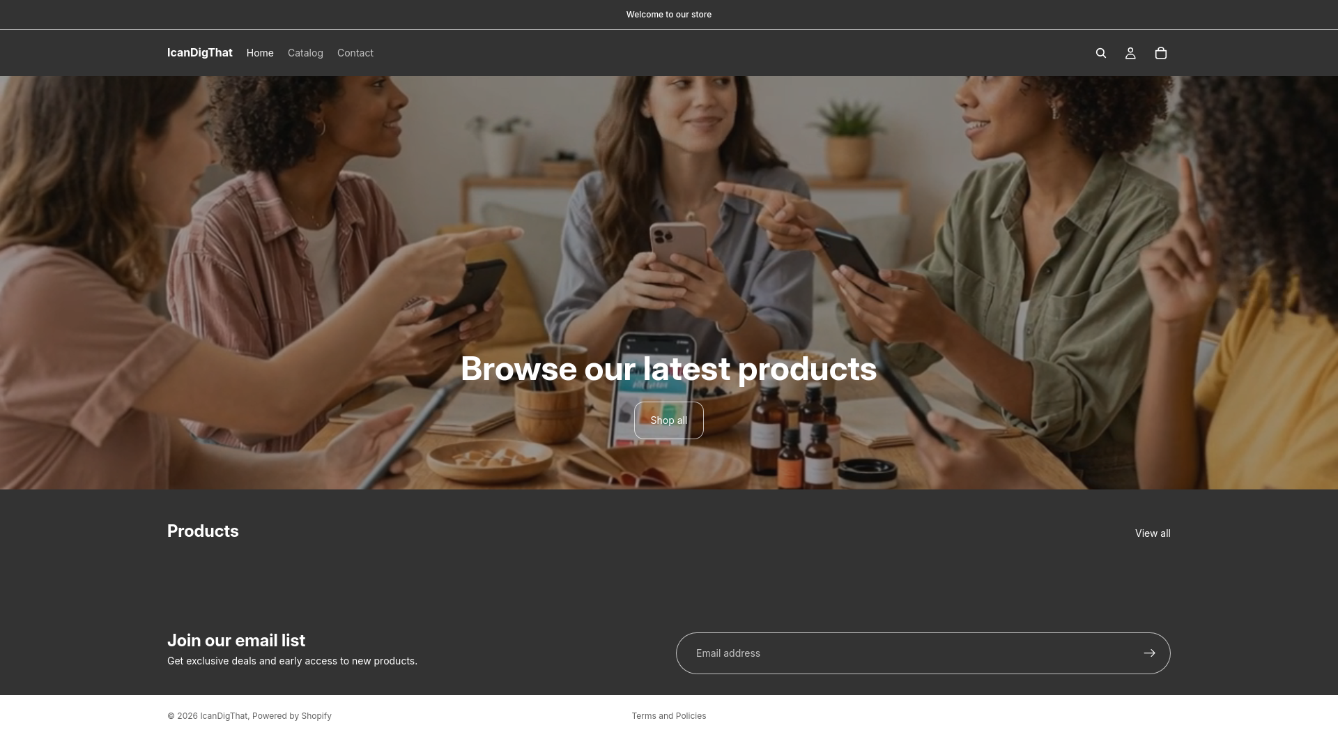 website screenshot of https://icandigthat.net