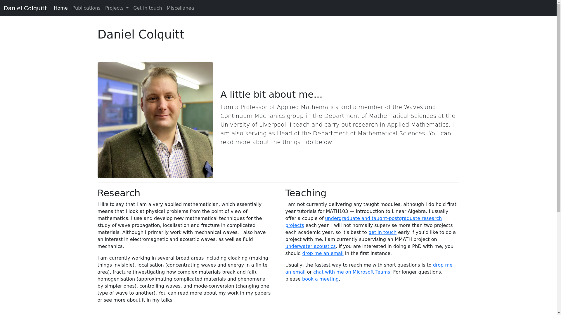 website screenshot of https://danielcolquitt.pages.dev/
