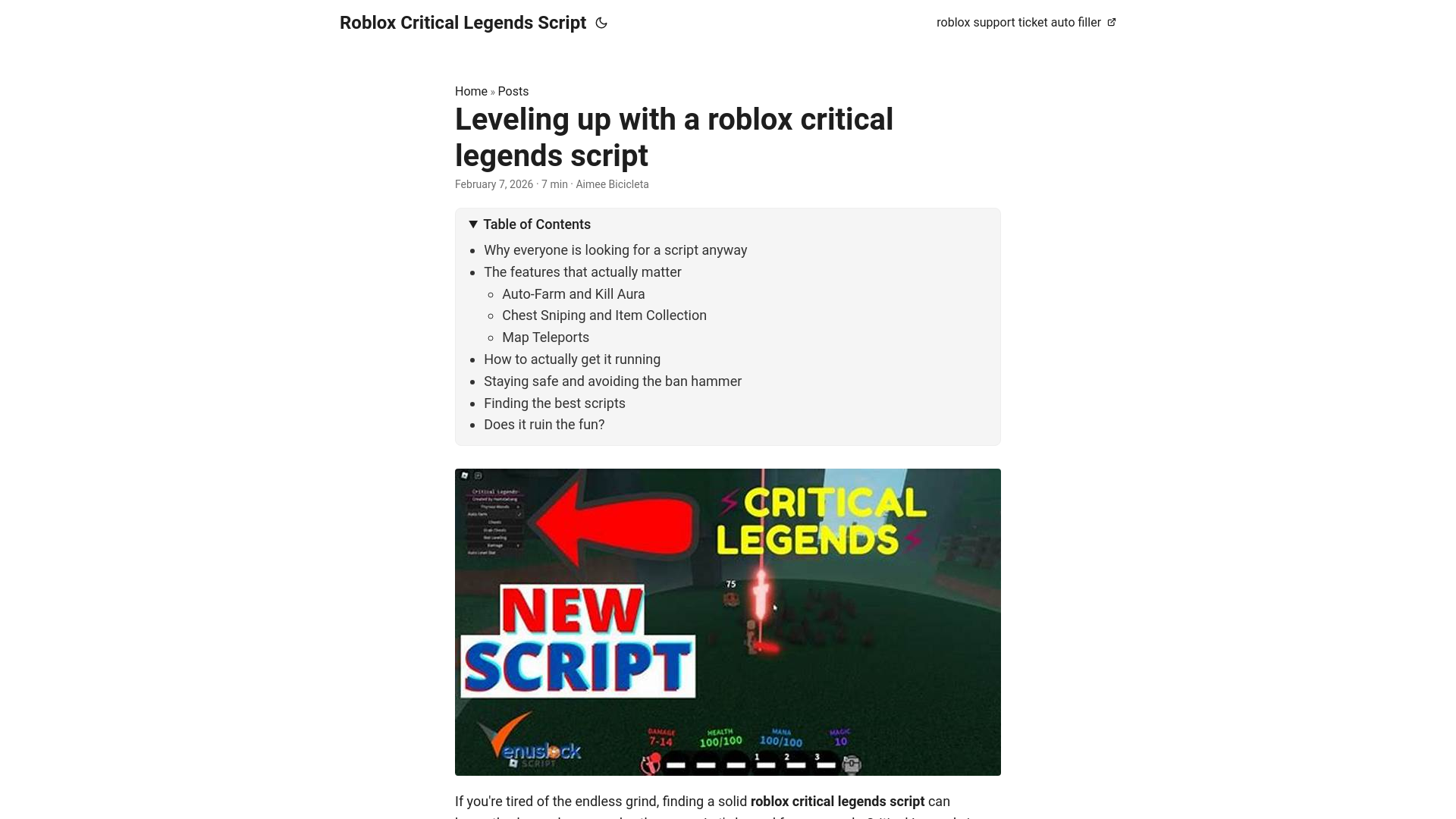 website screenshot of https://roblox-critical-legends-script.pages.dev/