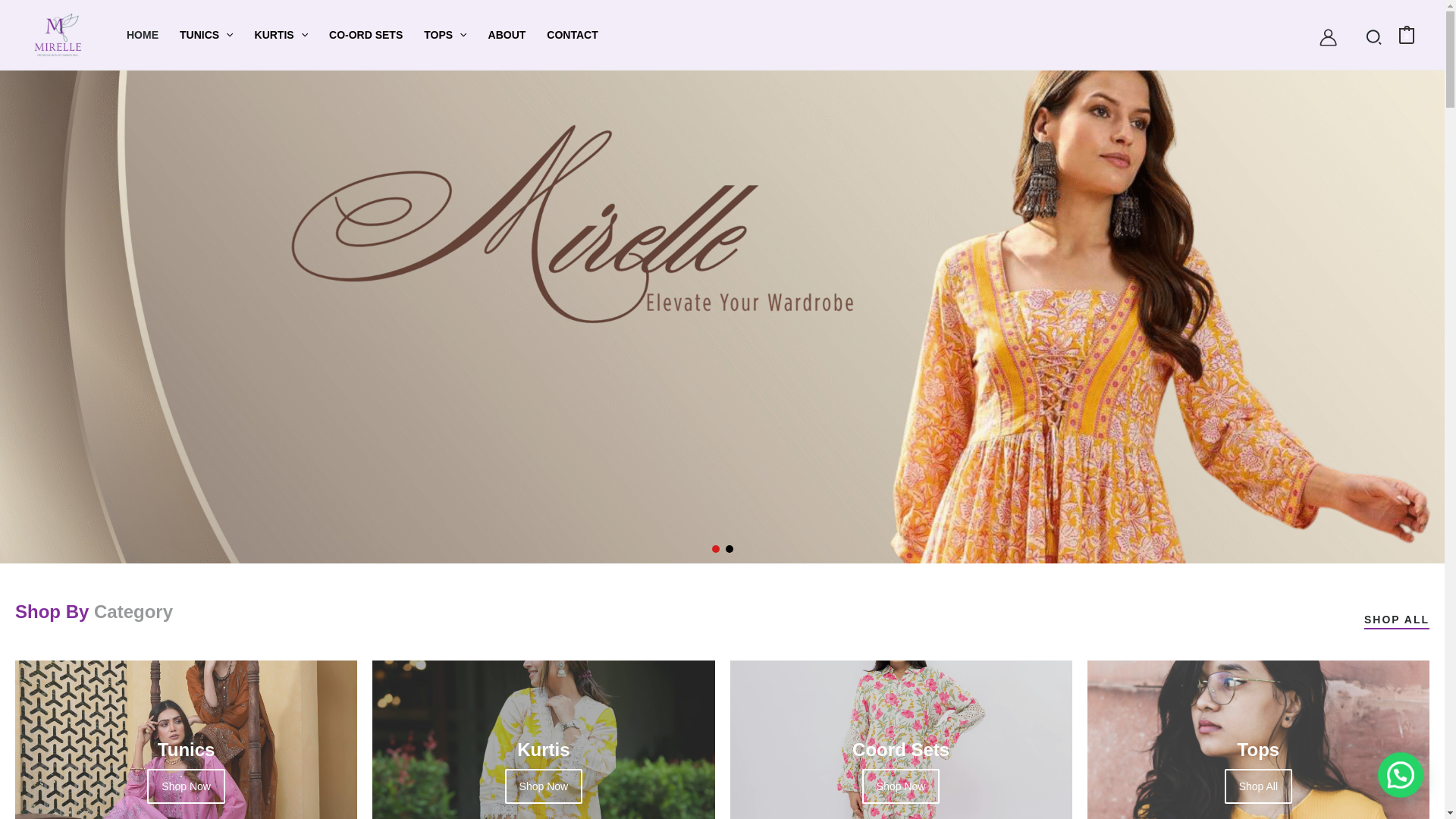 website screenshot of https://mirelle-official.com/