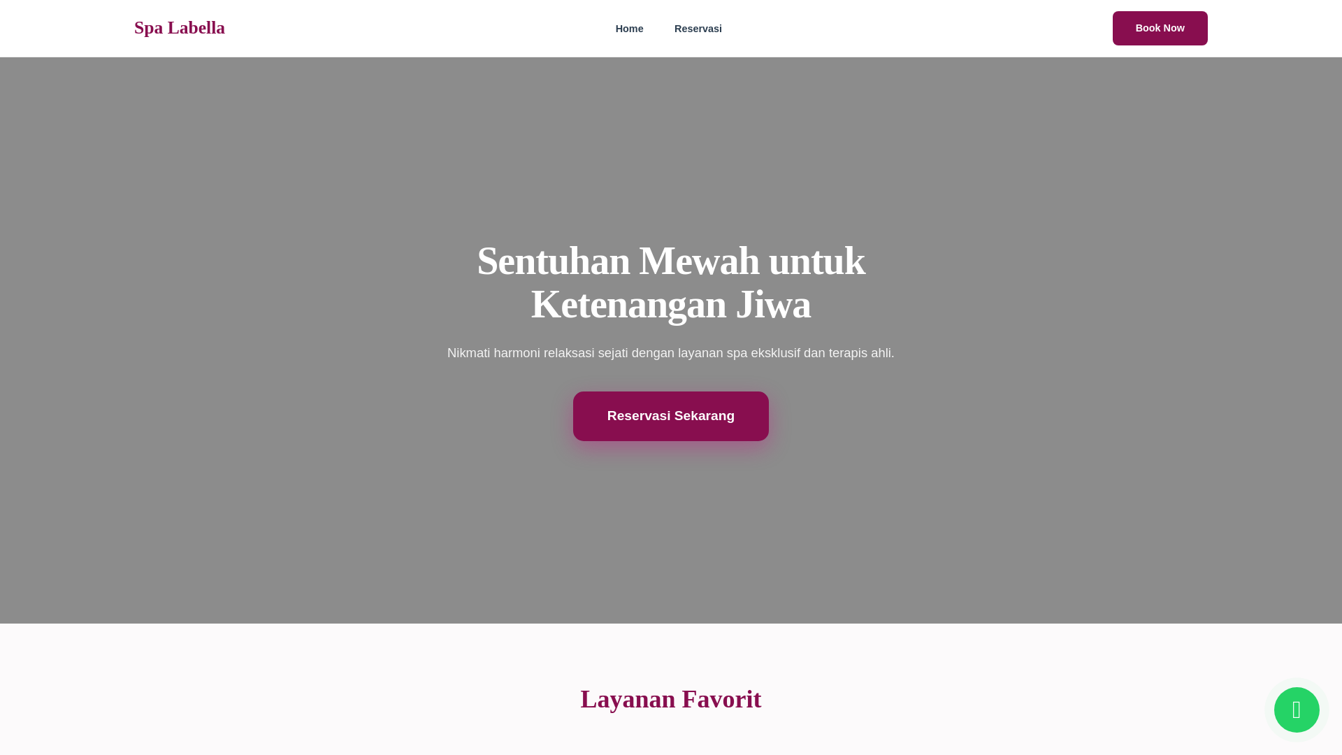 website screenshot of https://labellakoreanspa.space/