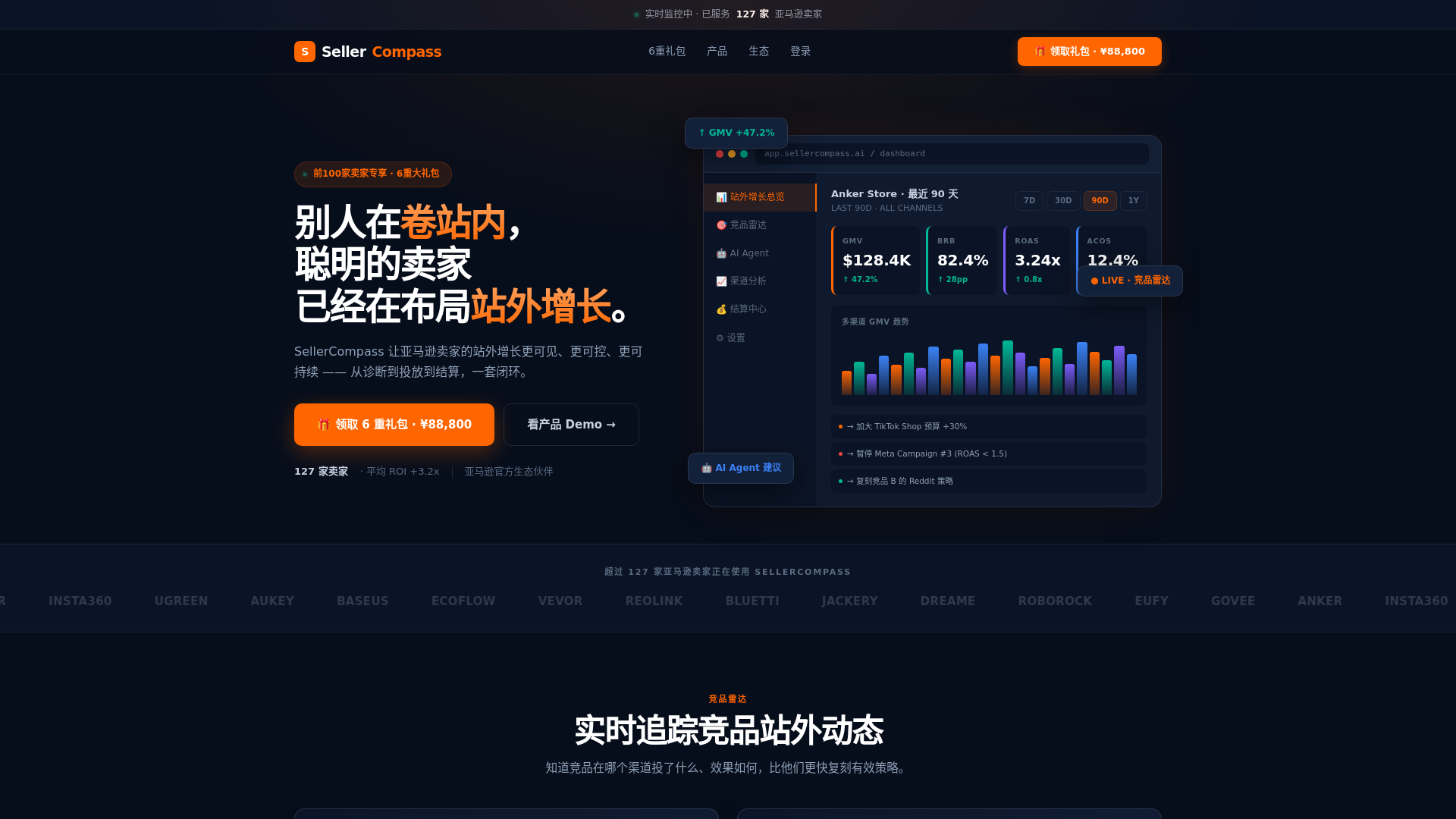 website screenshot of https://sellercompass.pages.dev/
