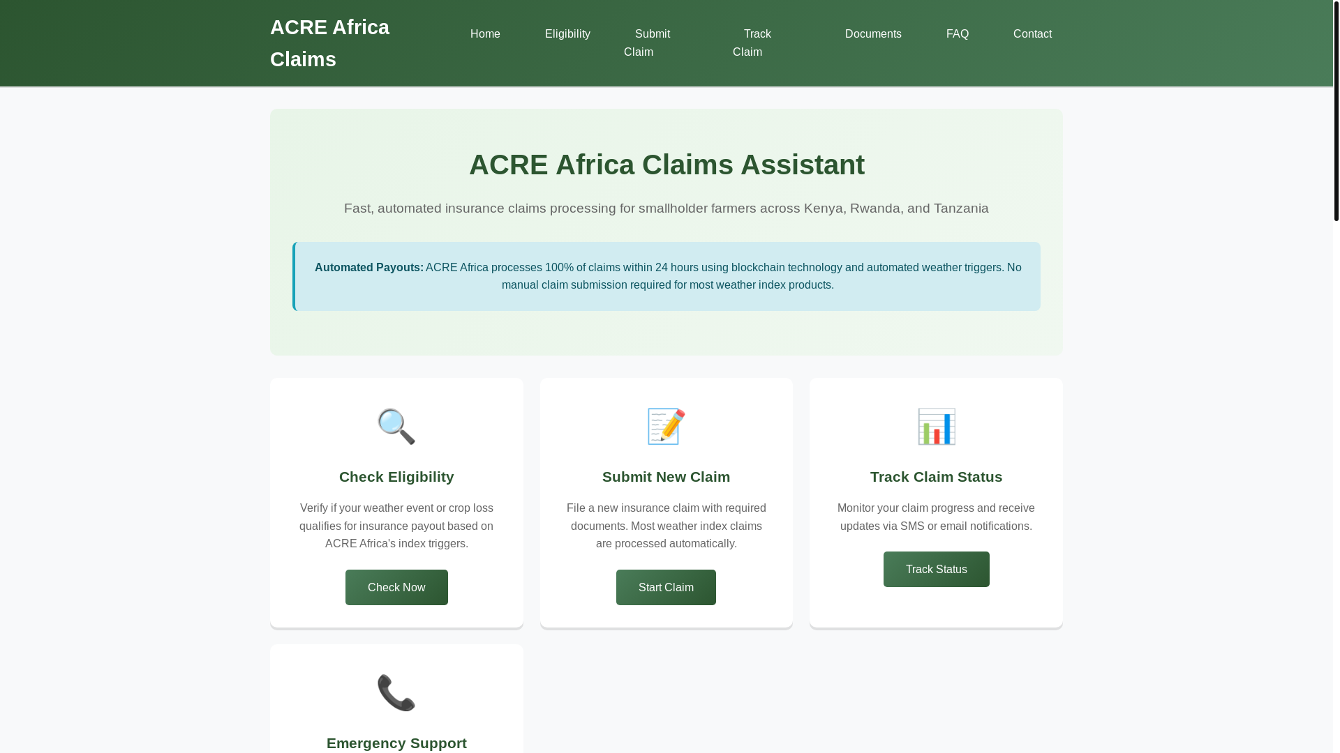 website screenshot of https://013e88e2-77ee-4ee0-a768-305d020e62b2-acre-claims.pages.dev/