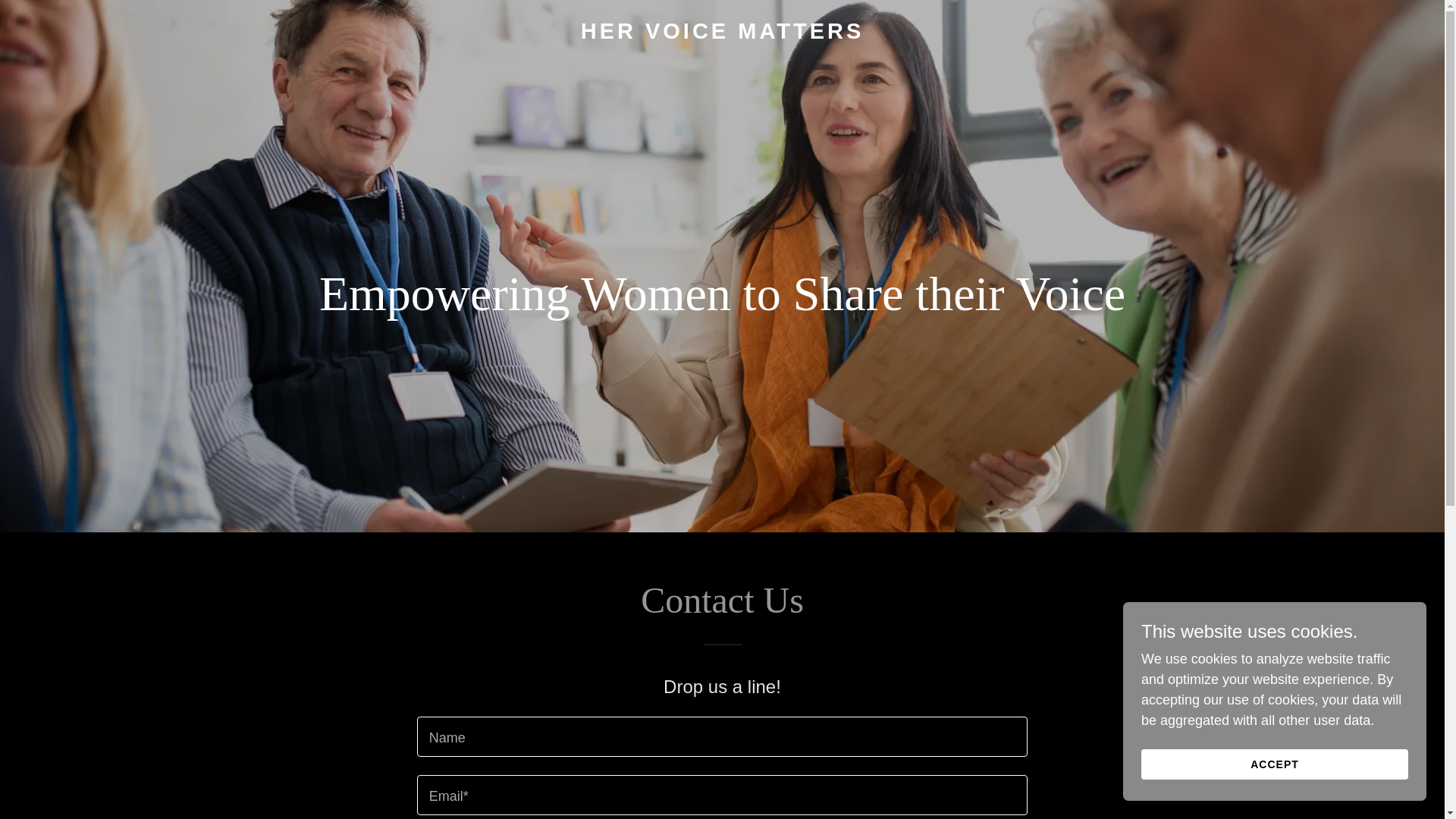 website screenshot of https://hervoicematters.us/