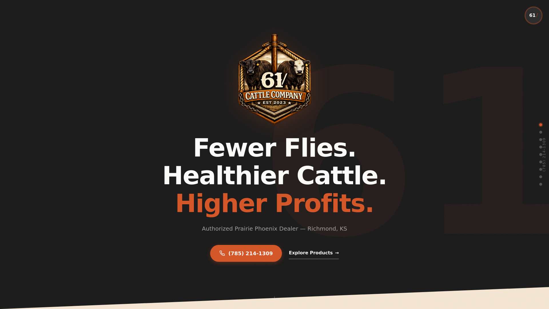 website screenshot of https://61cattleco-com.pages.dev/