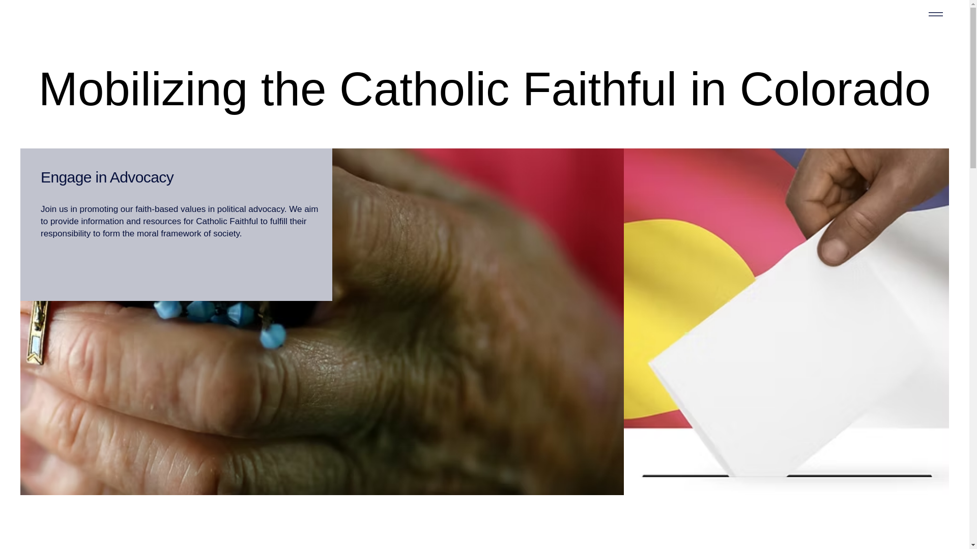 website screenshot of https://cocatholicaction.org/