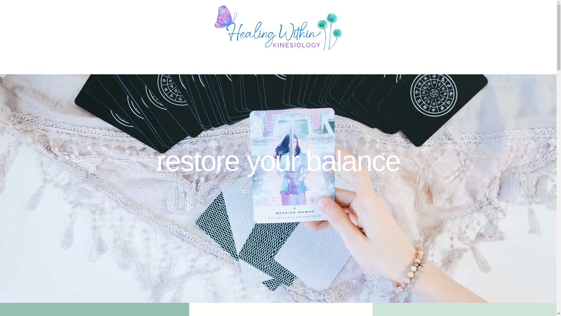 website screenshot of https://healingwithinkinesiology.online/
