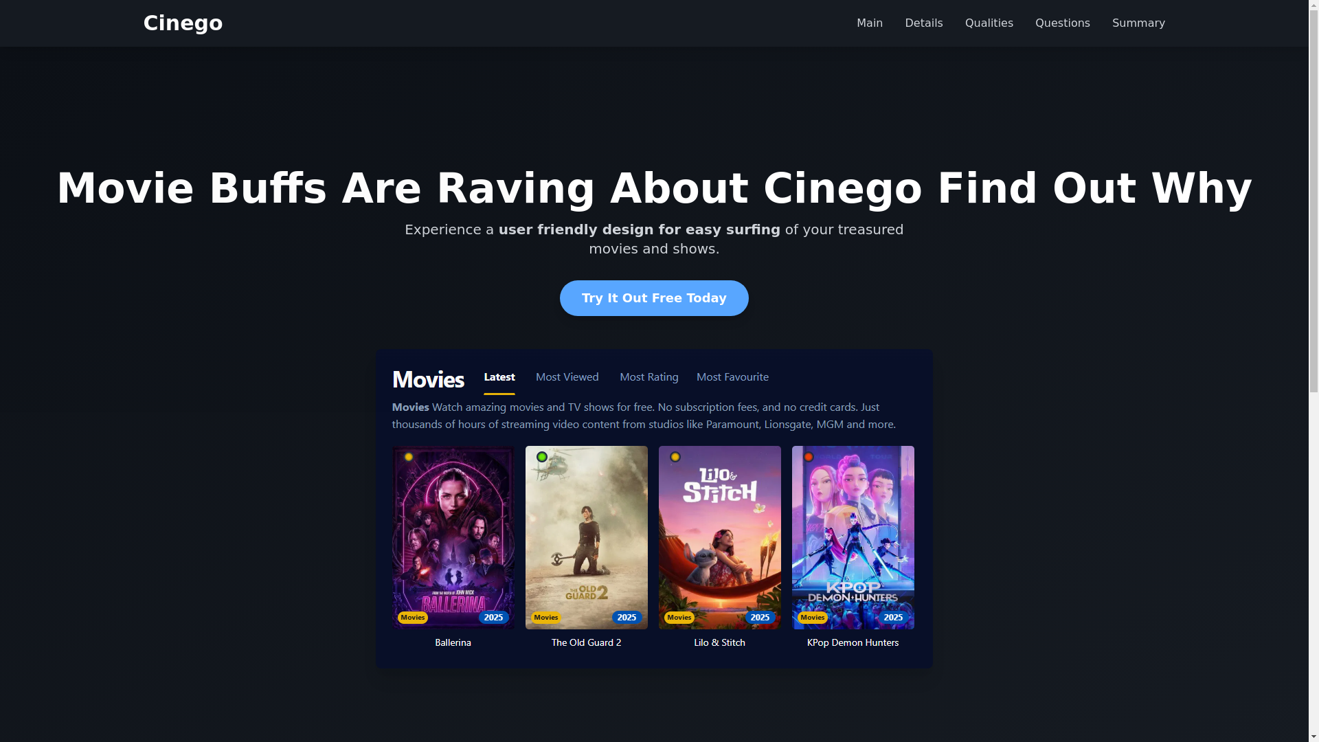 website screenshot of https://cinego-gn92.pages.dev/