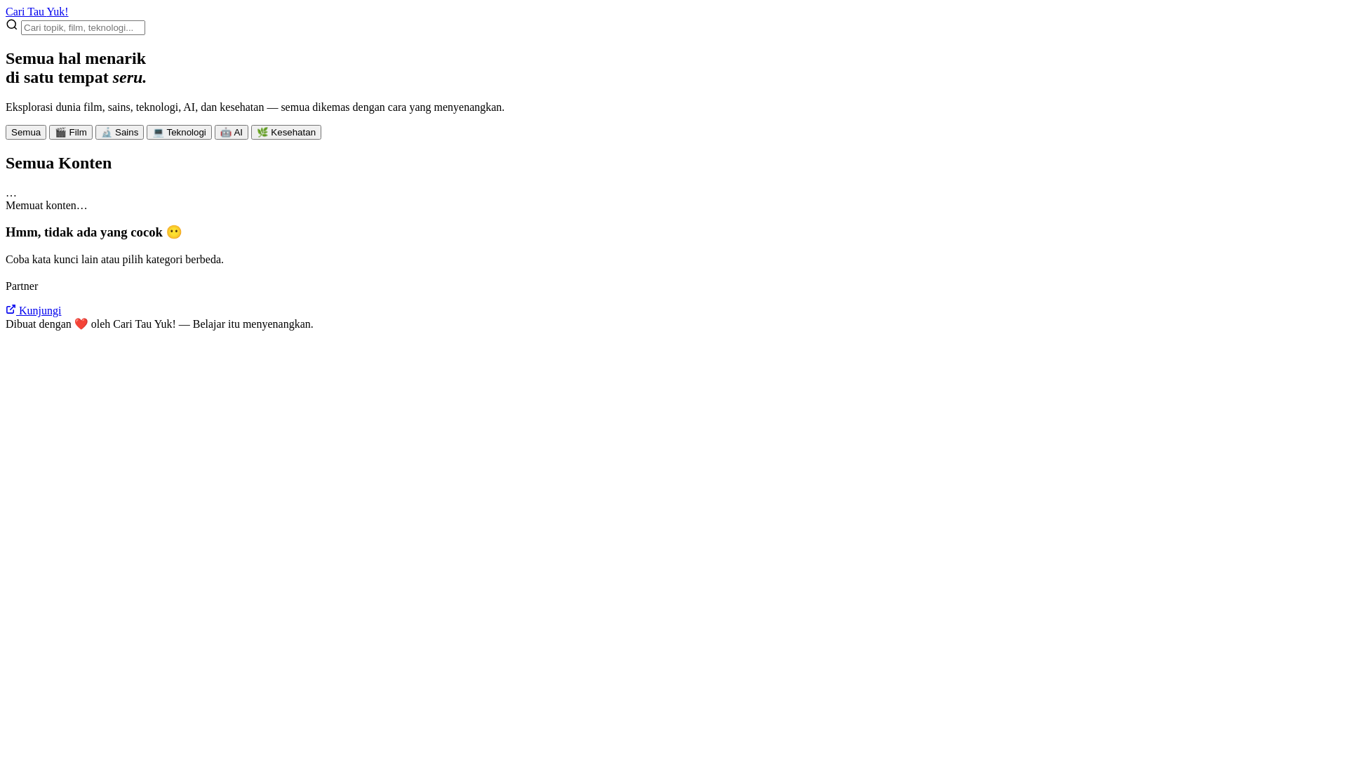 website screenshot of https://caritauyuk.pages.dev/