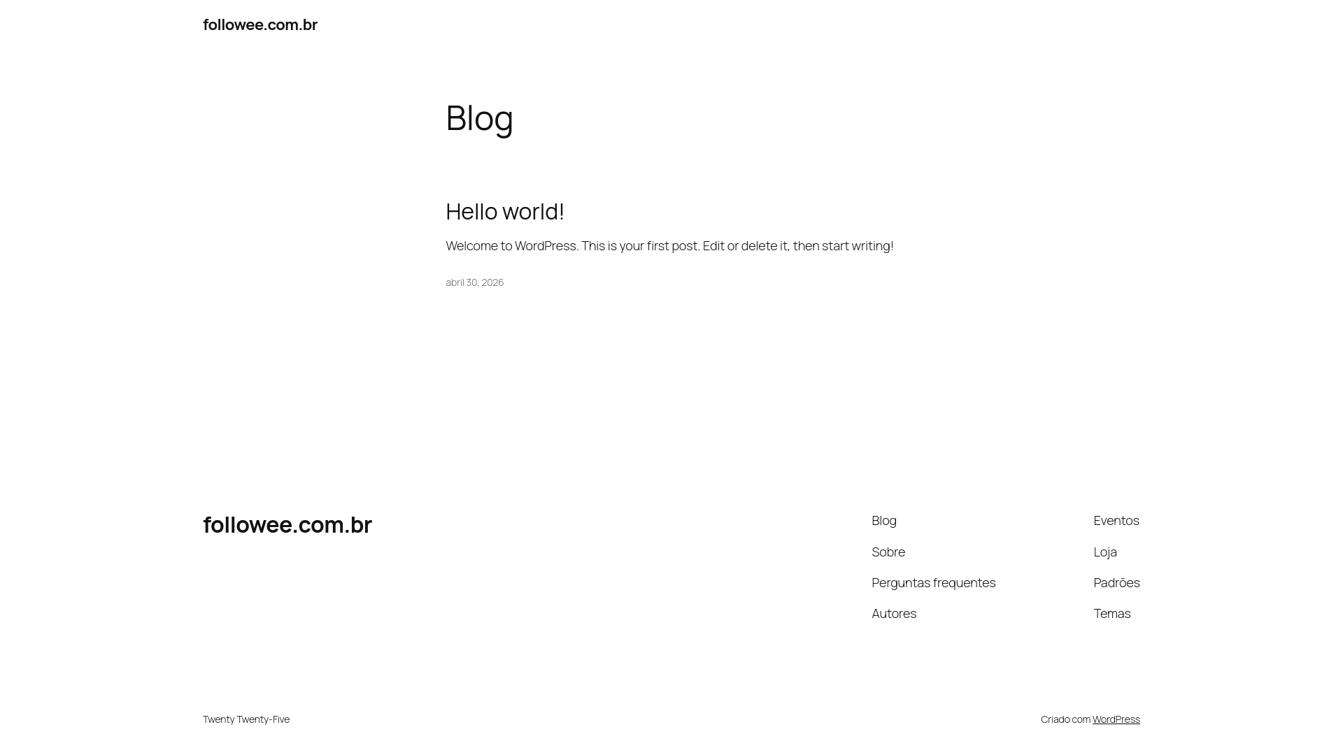 website screenshot of https://followee.com.br/