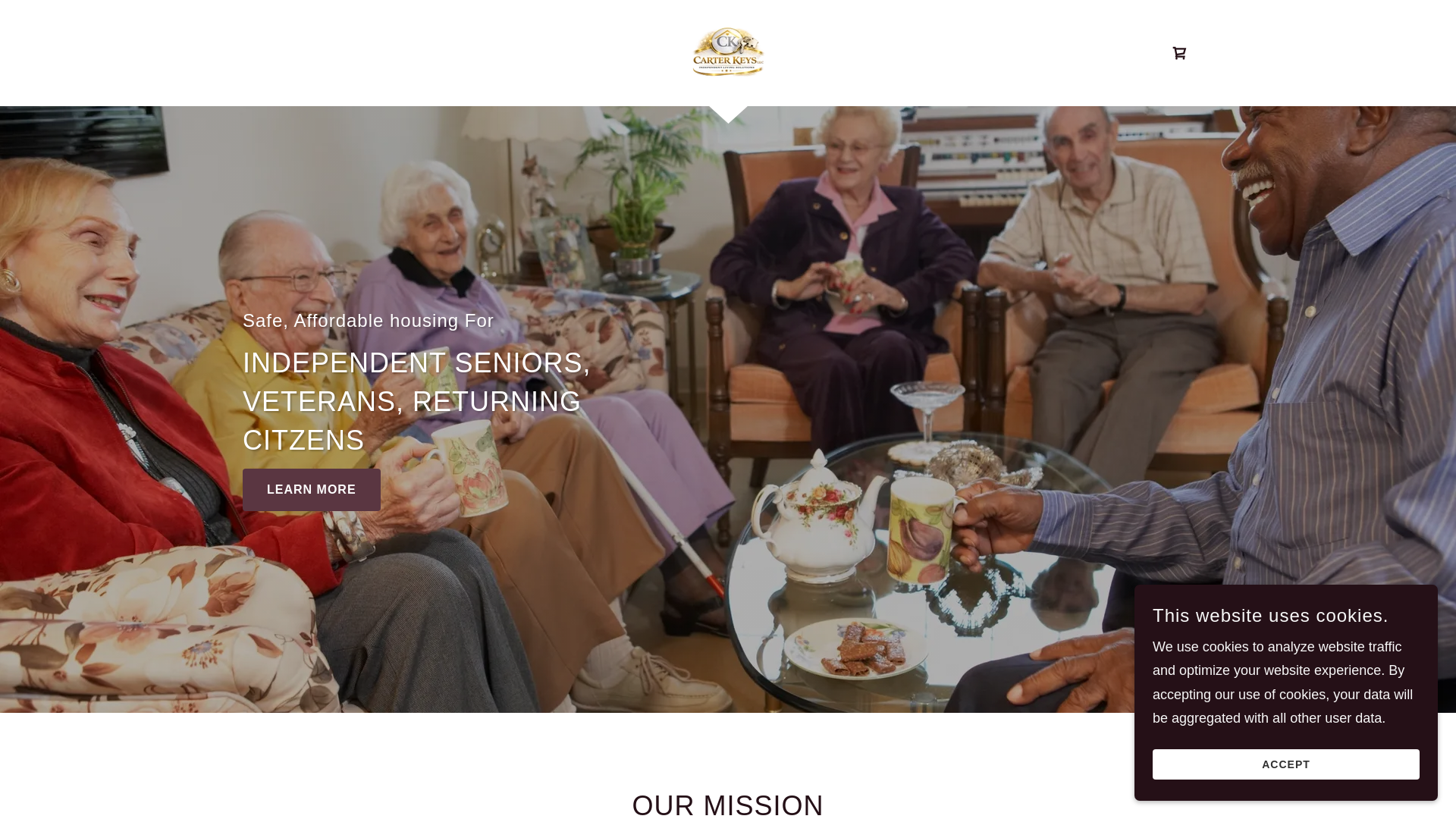 website screenshot of https://carterkeysllc.com