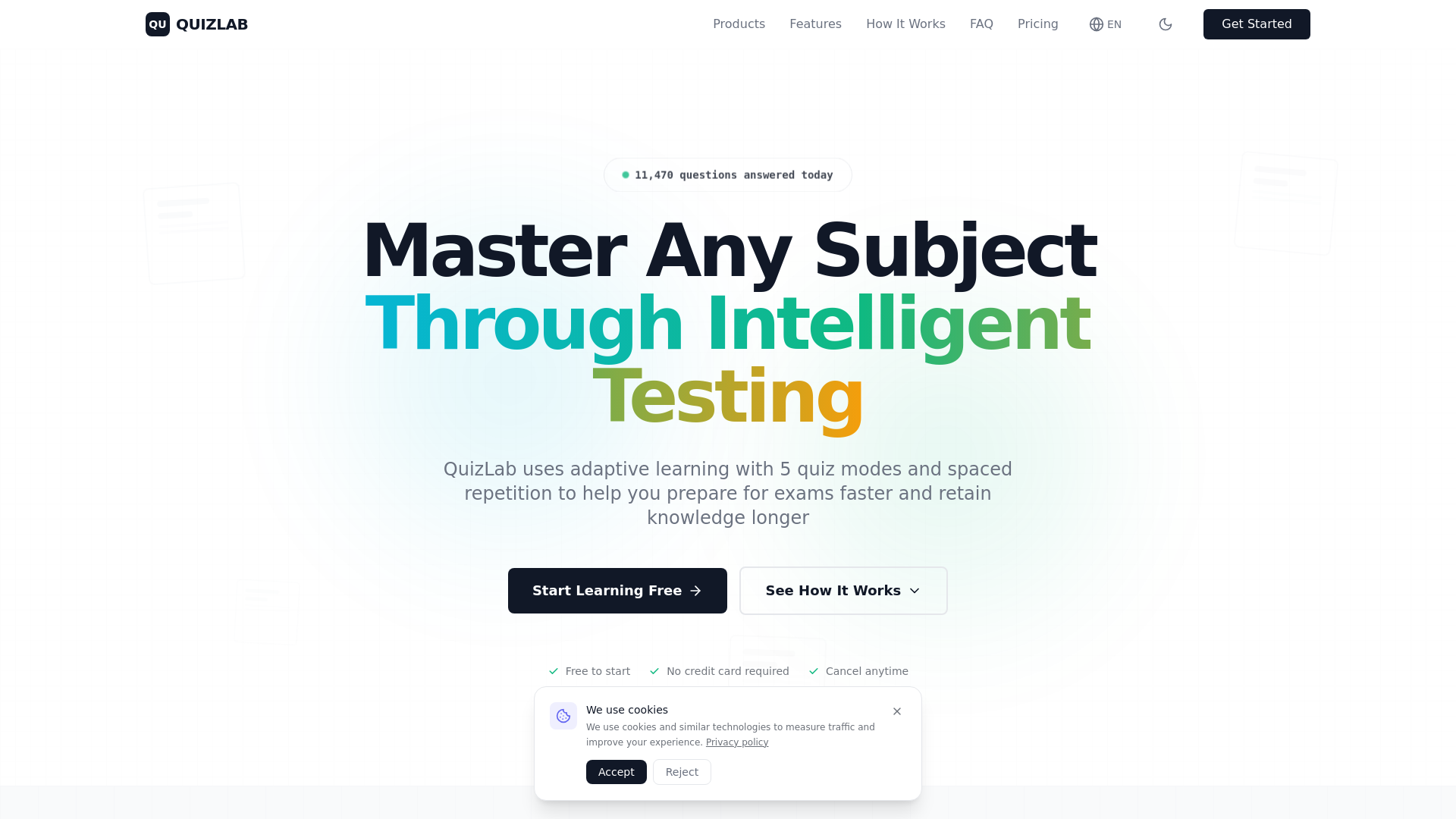 website screenshot of https://quizlab-app.com/