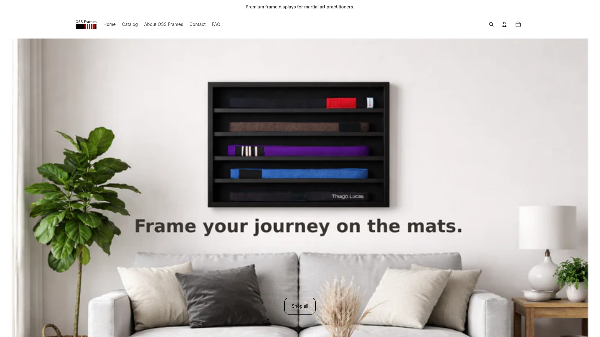 website screenshot of https://ossframes.online/
