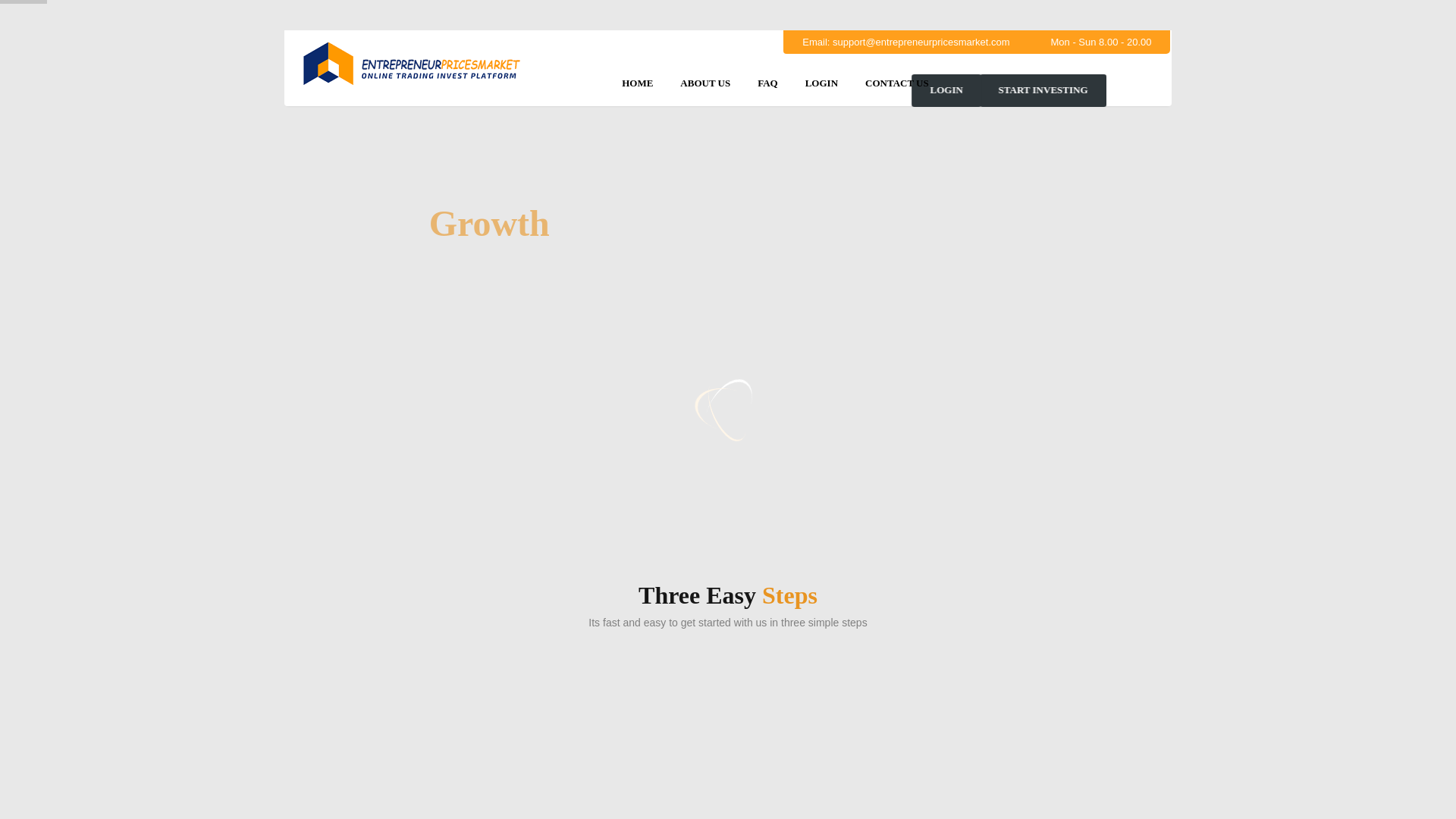 website screenshot of http://www.entrepreneurpricesmarket.com