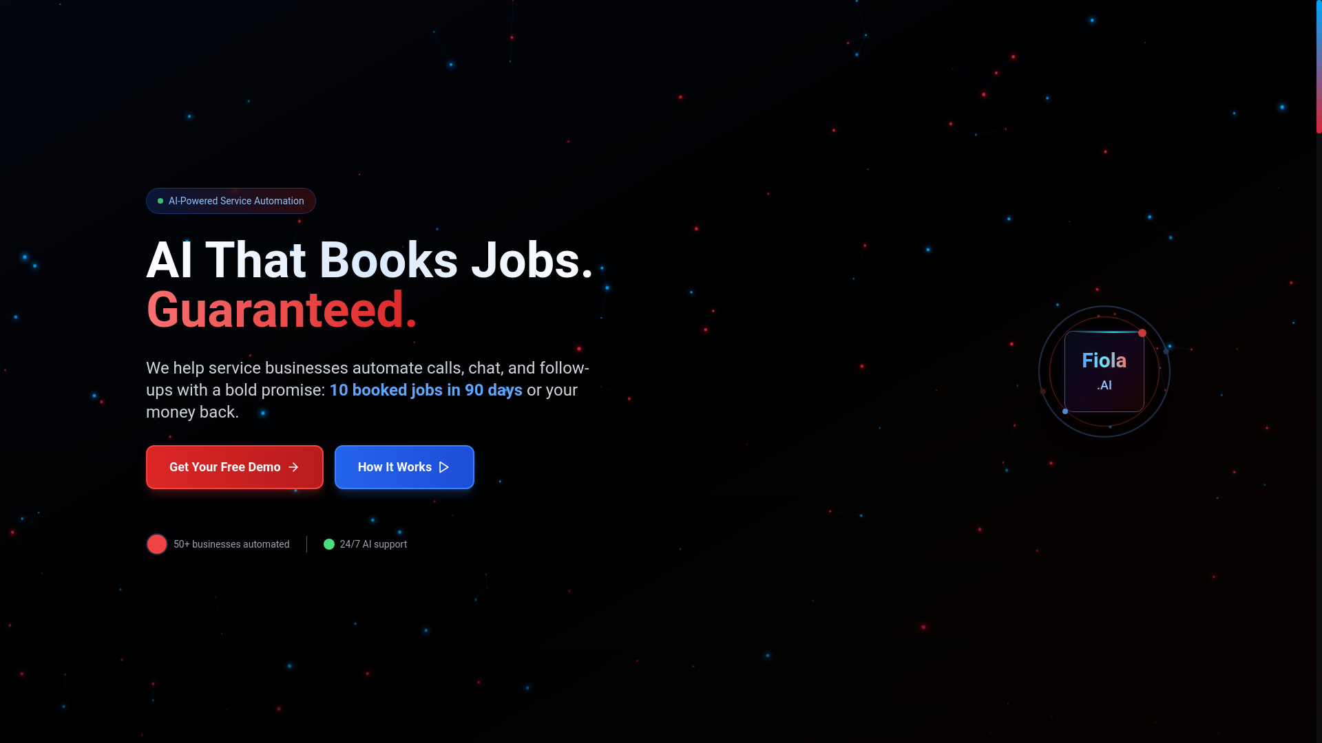website screenshot of https://tryfiolaia.com/