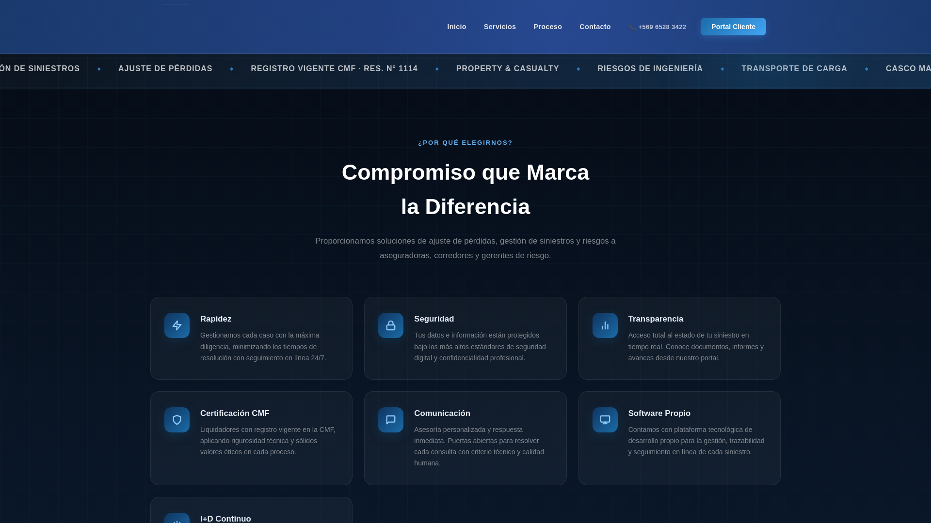 website screenshot of https://cnajustadores.cl