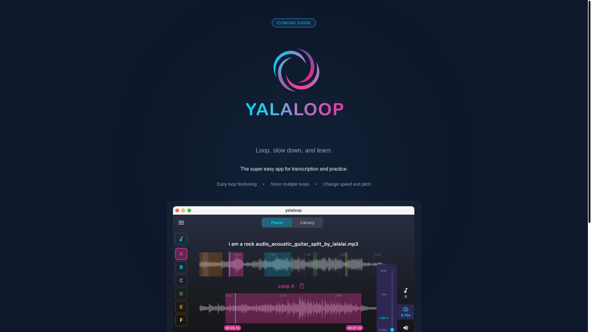 website screenshot of https://yalaloop.com/