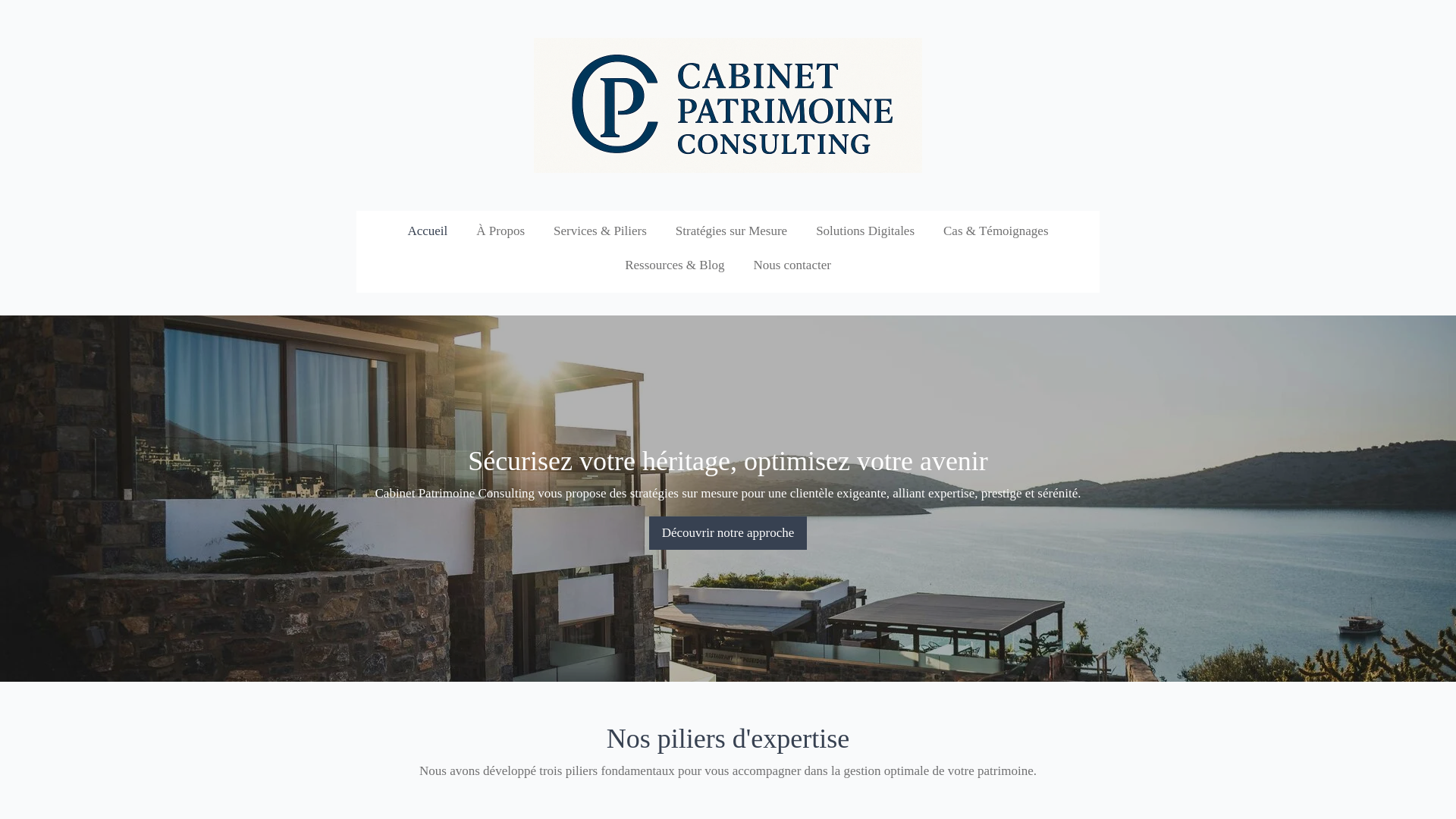 website screenshot of https://cabinet-patrimoine-consulting.com/