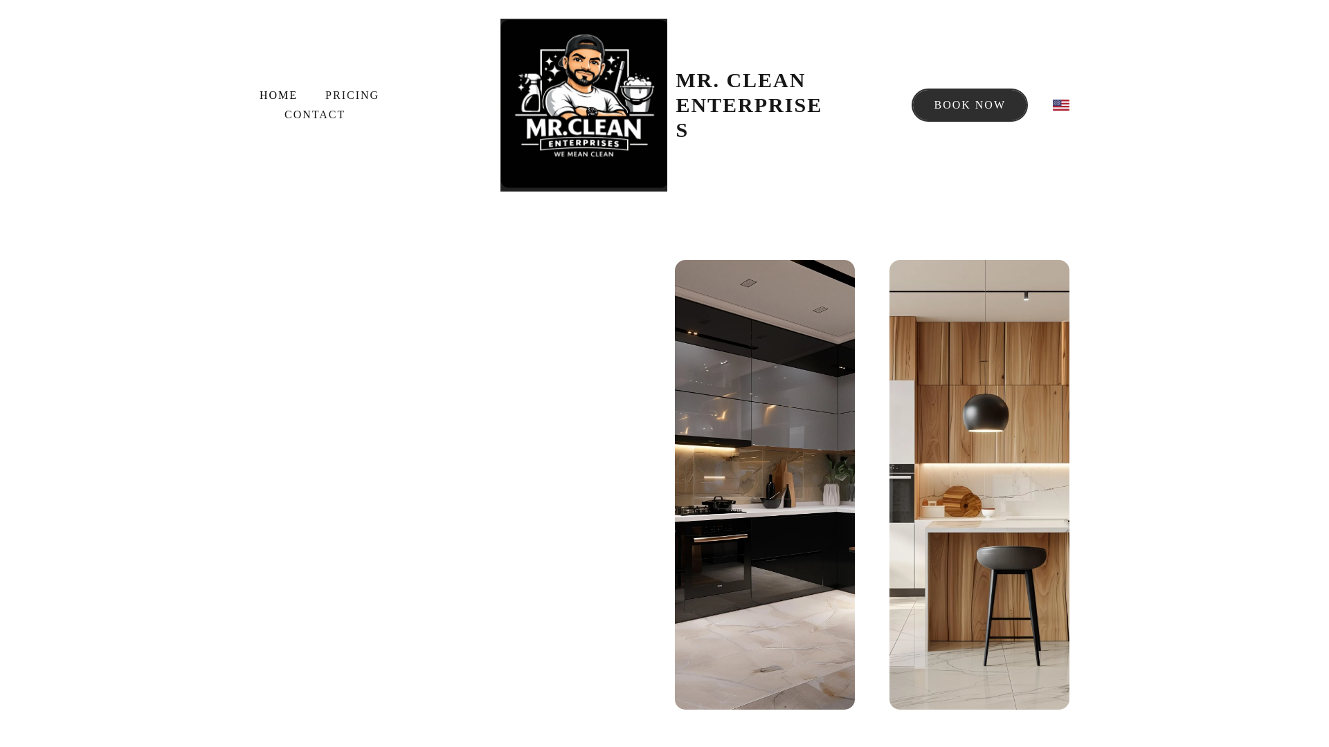 website screenshot of https://mr-clean-enterprises.com