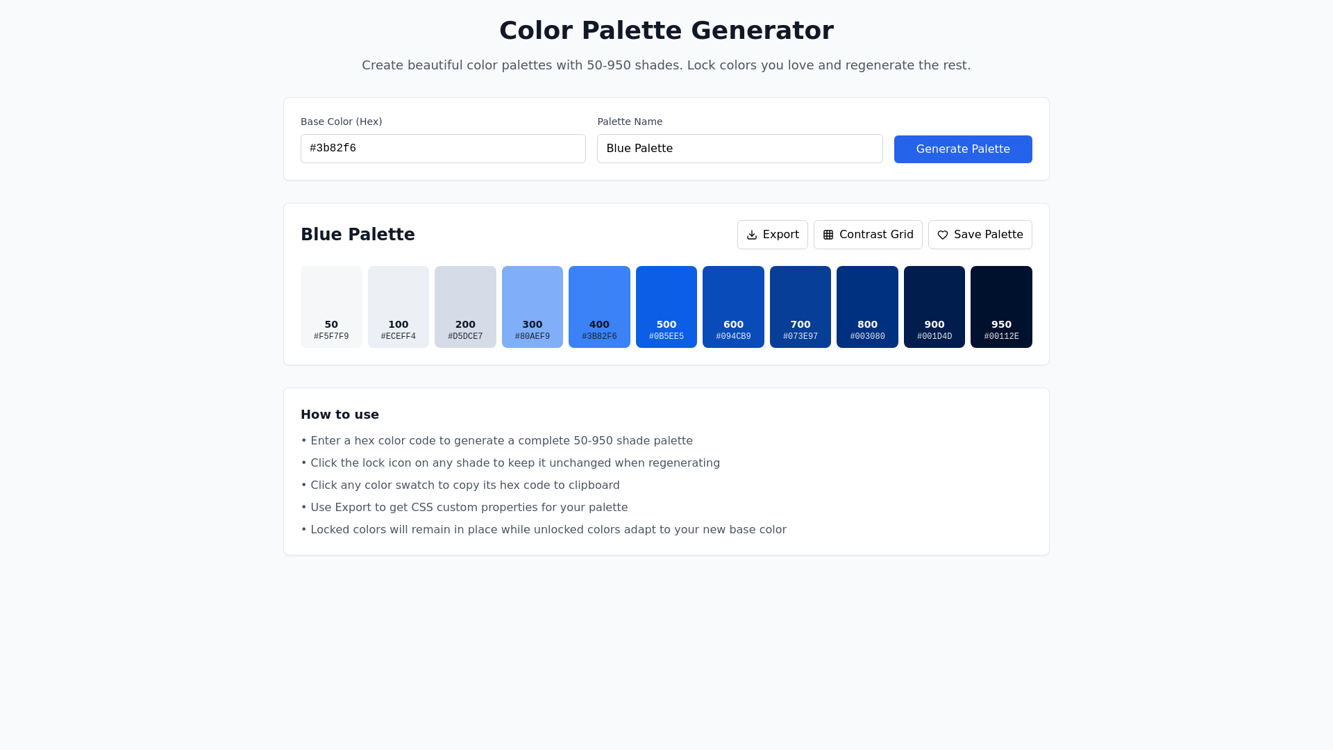 website screenshot of https://color-palette-gen.pages.dev/