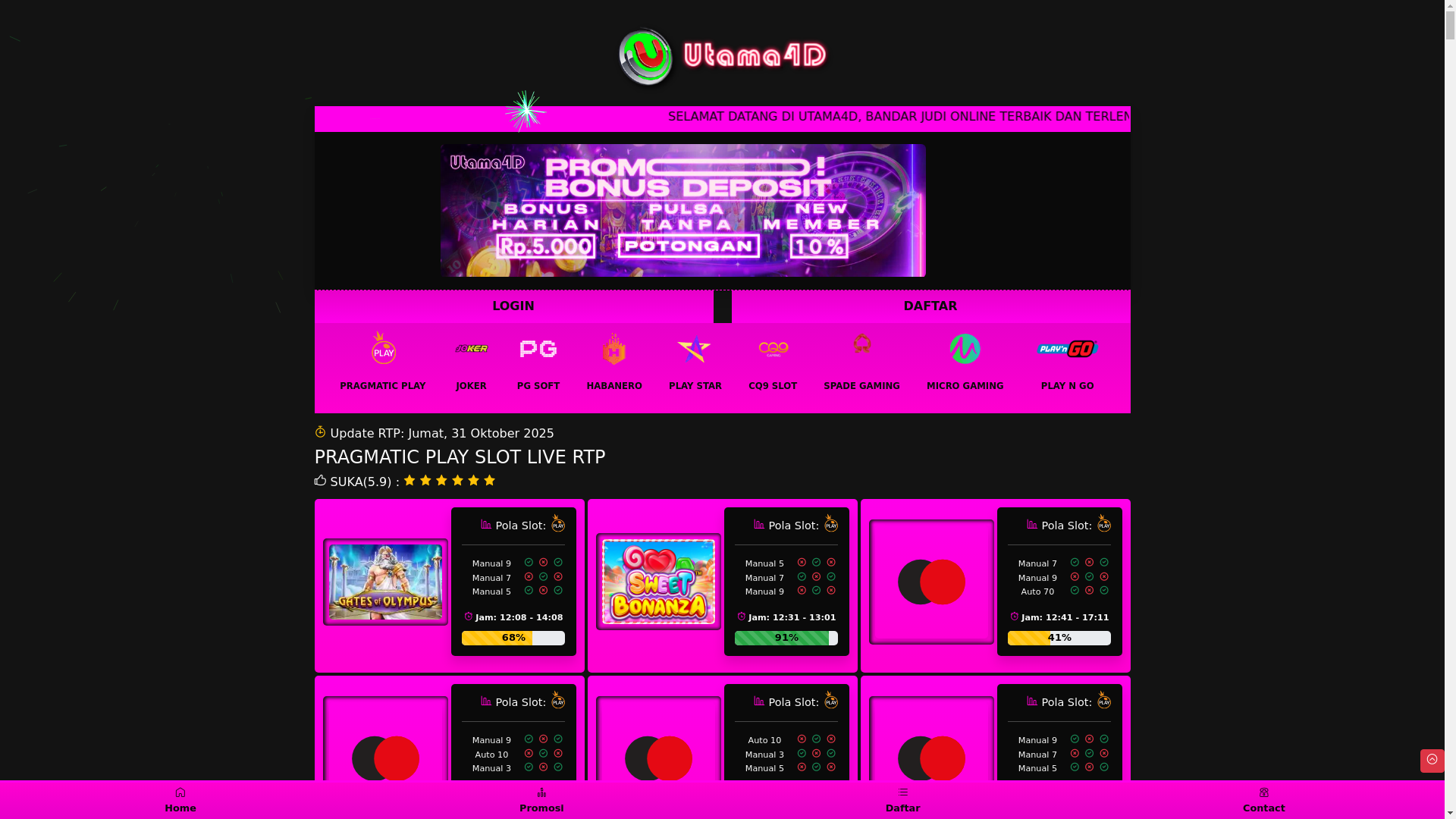 website screenshot of https://utama-spawnner-rtp.pages.dev/