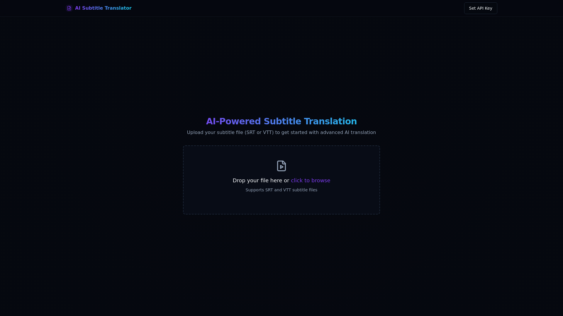 website screenshot of https://srt-translat.pages.dev/