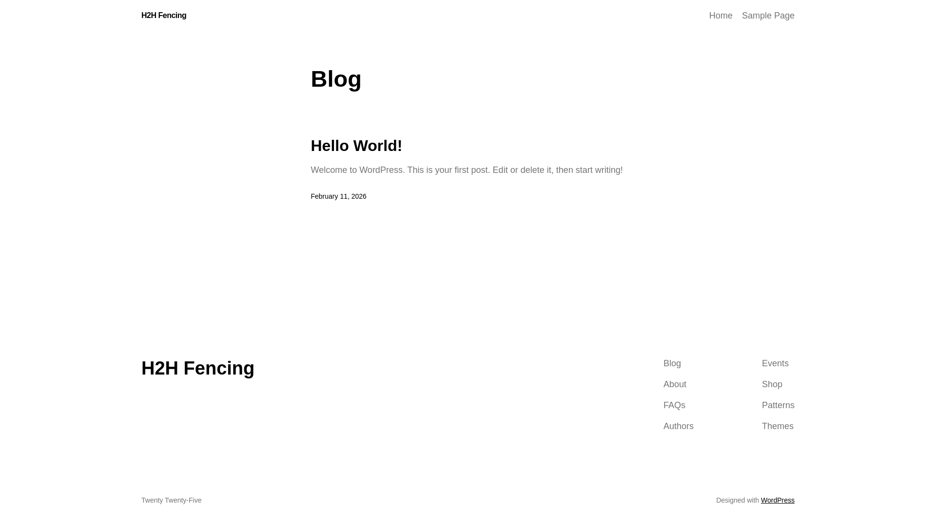 website screenshot of https://h2hfence.co.za/