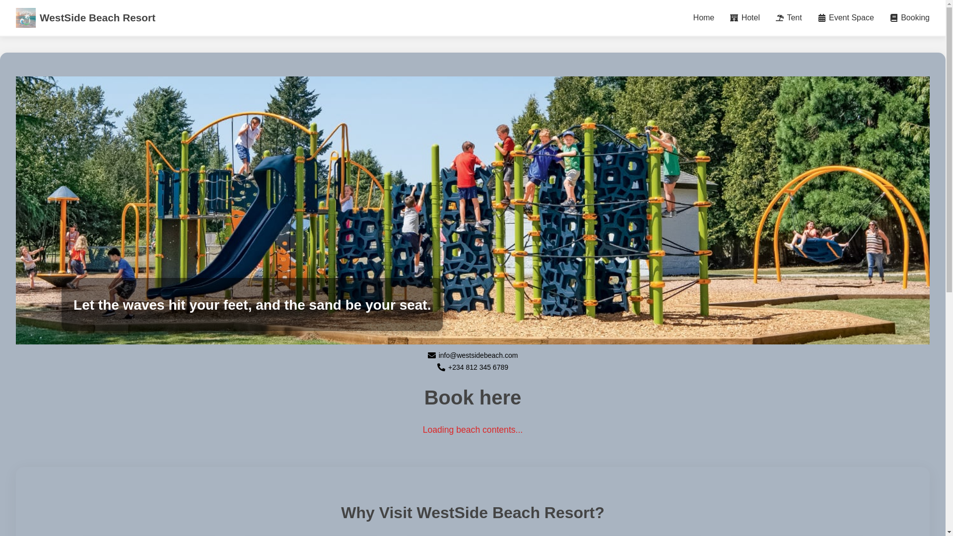 website screenshot of https://westsidebeachfrontend.pages.dev/