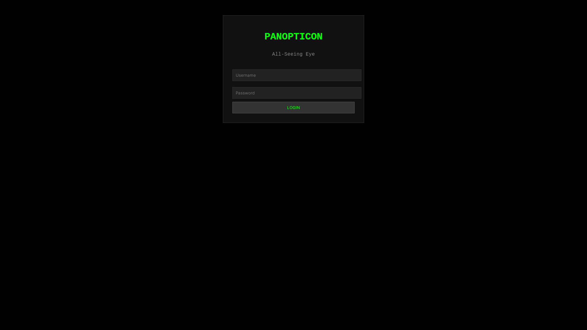website screenshot of https://thepanopticon.chat/