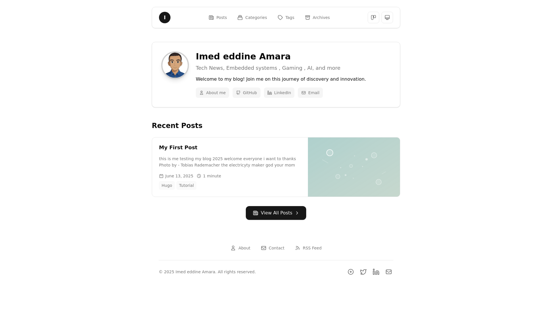 website screenshot of https://imededdineamara.pages.dev/