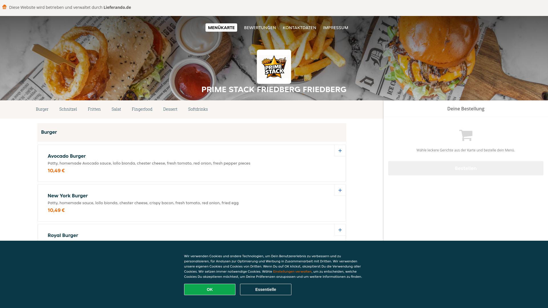website screenshot of https://primestack-friedberghessen.de/
