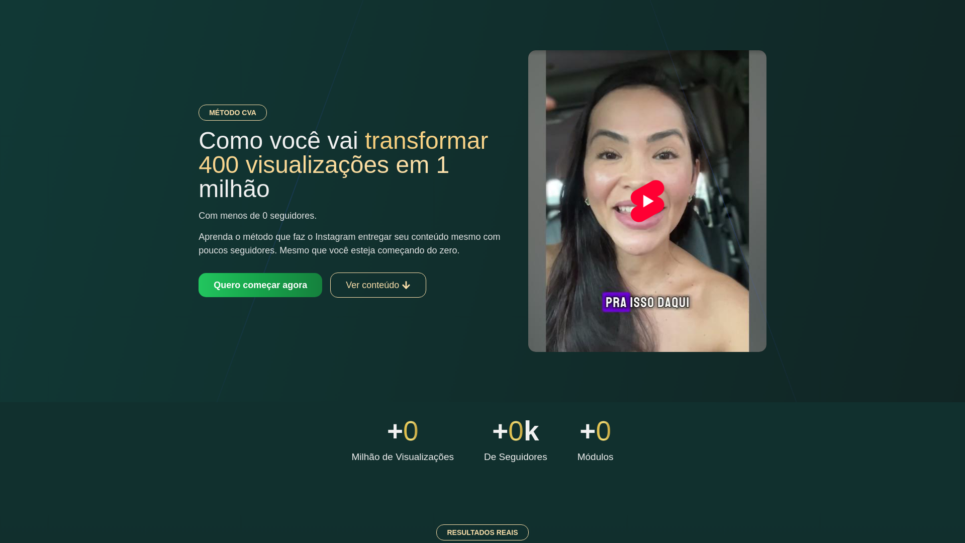 website screenshot of https://metodocva.com.br