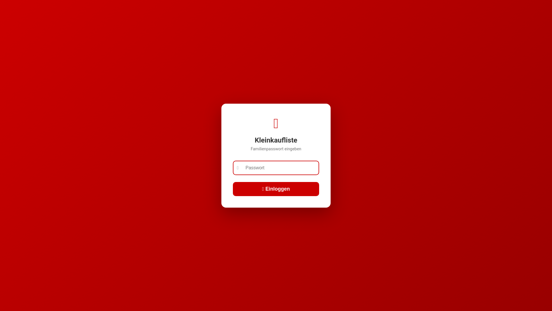 website screenshot of https://kleinkaufliste.de/