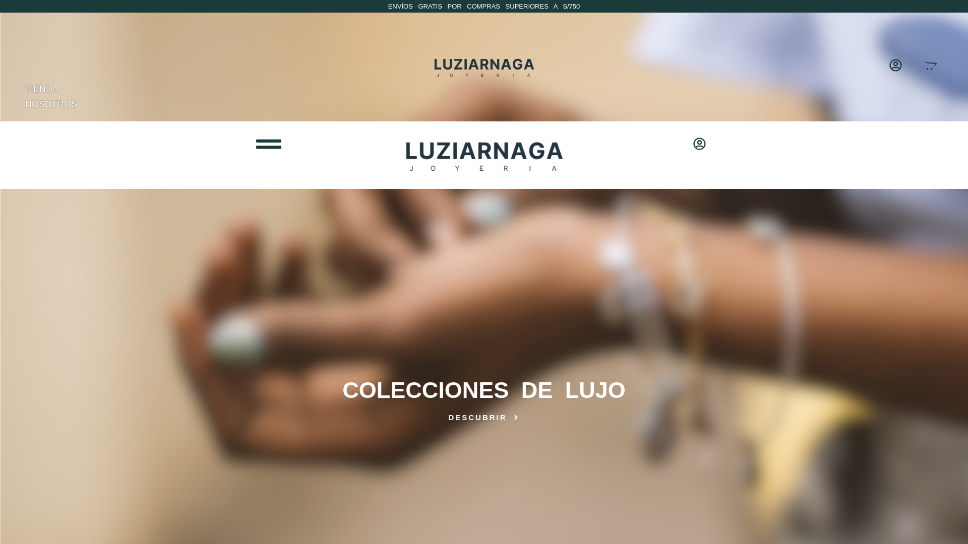 website screenshot of https://tiendaluziarnaga.shop/