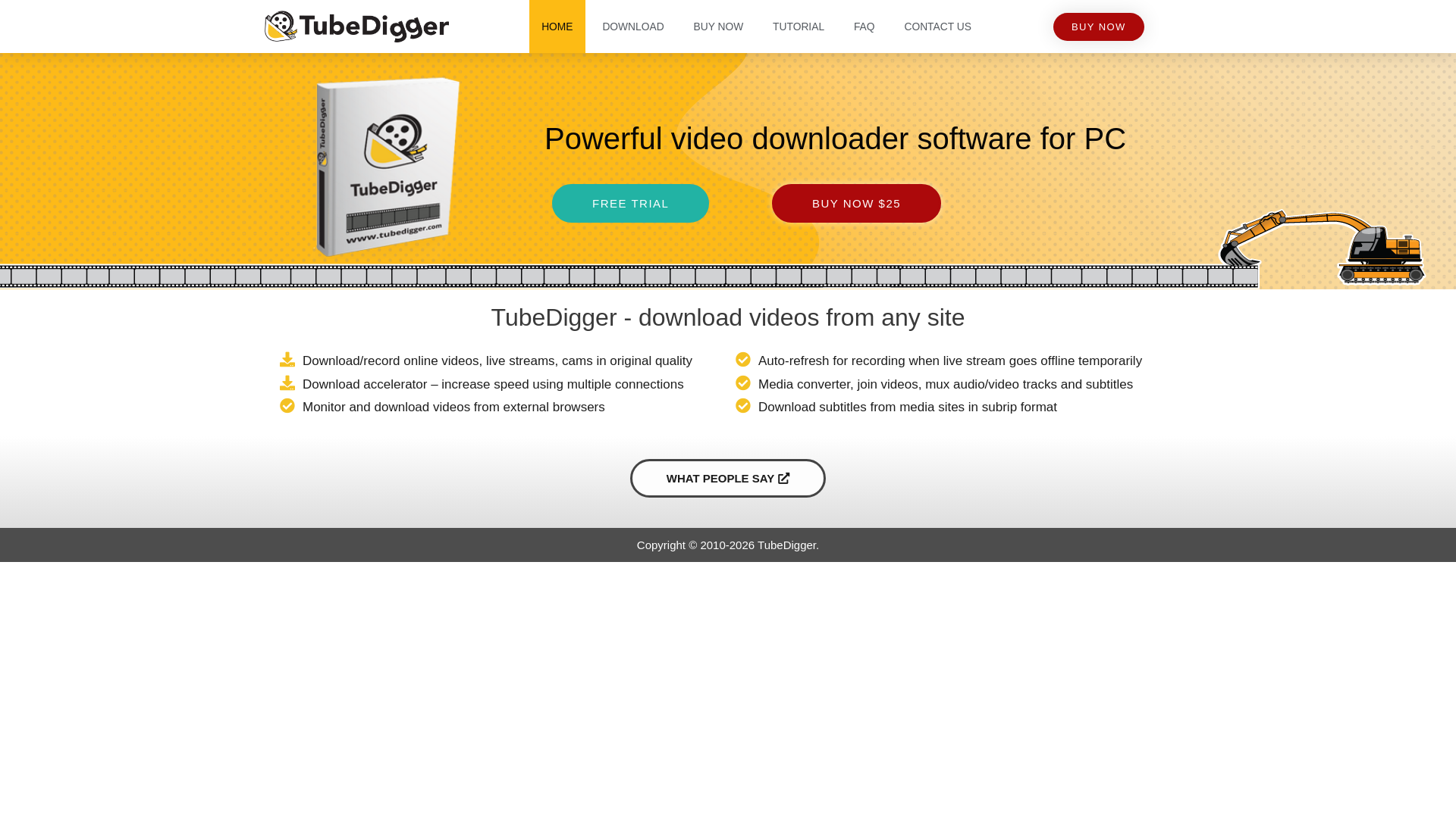 website screenshot of https://www.tubedigger.com/