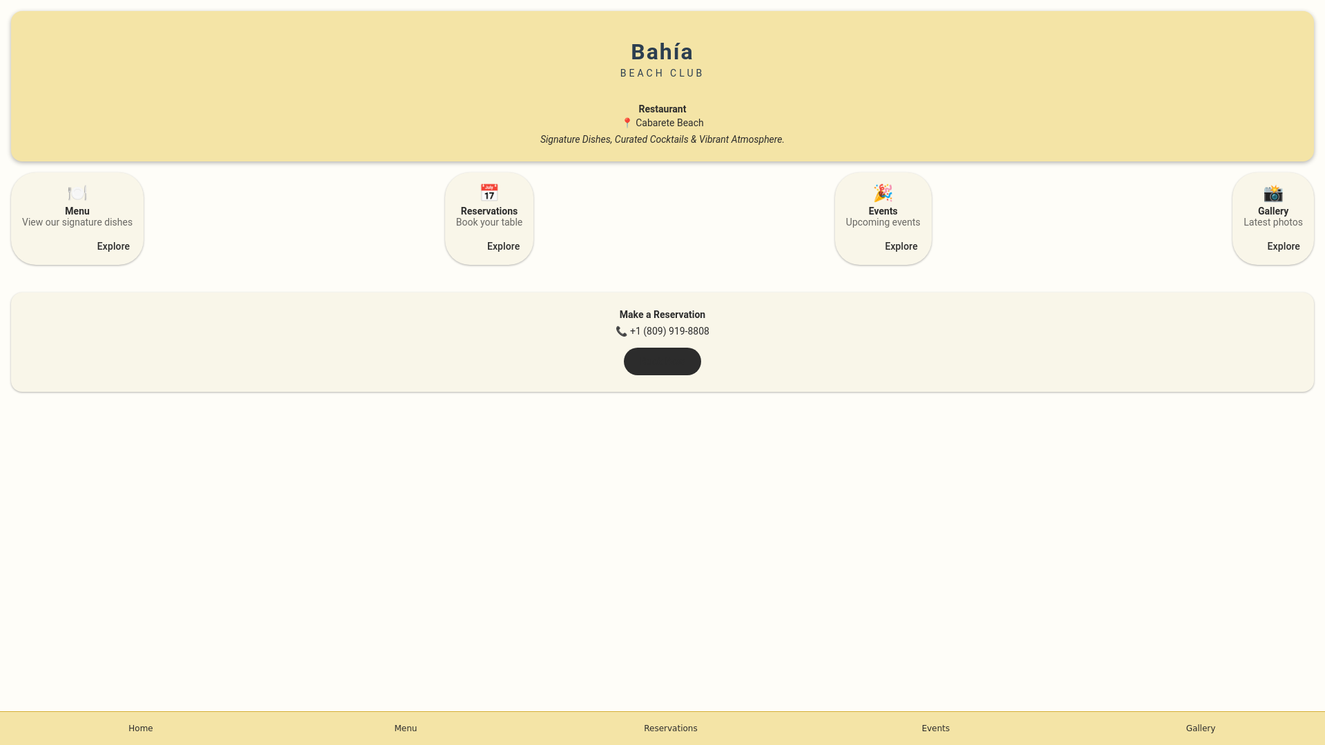 website screenshot of https://bahia-beach-club.pages.dev/