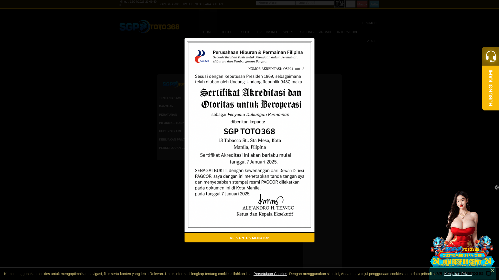 website screenshot of https://linksptoto368.com/